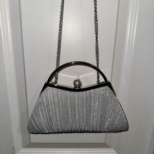 Elegant Silver Evening Bag